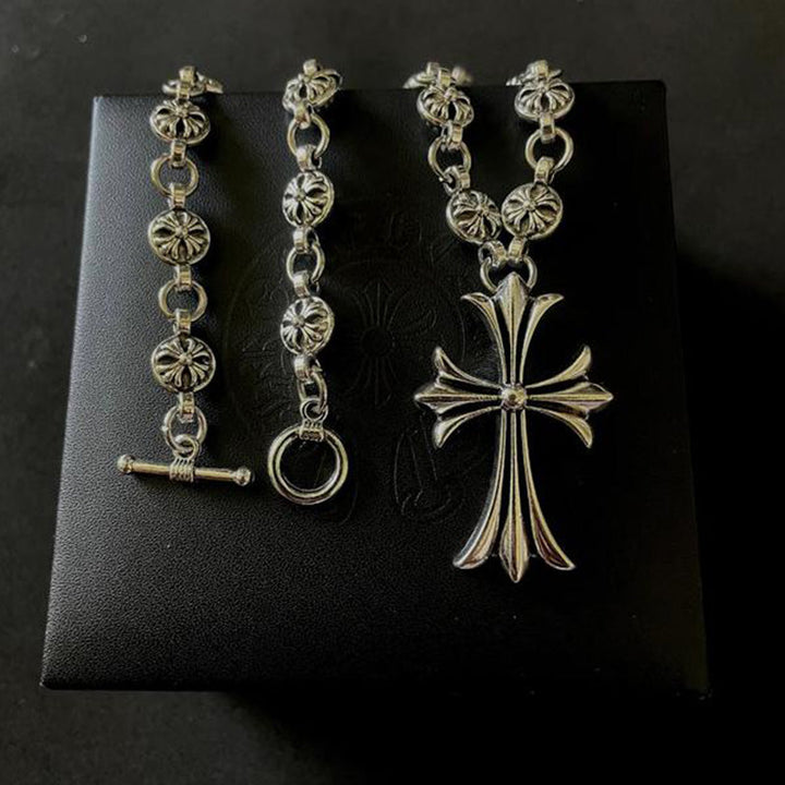 Luvikno | Gothic Cross Pendant Necklace