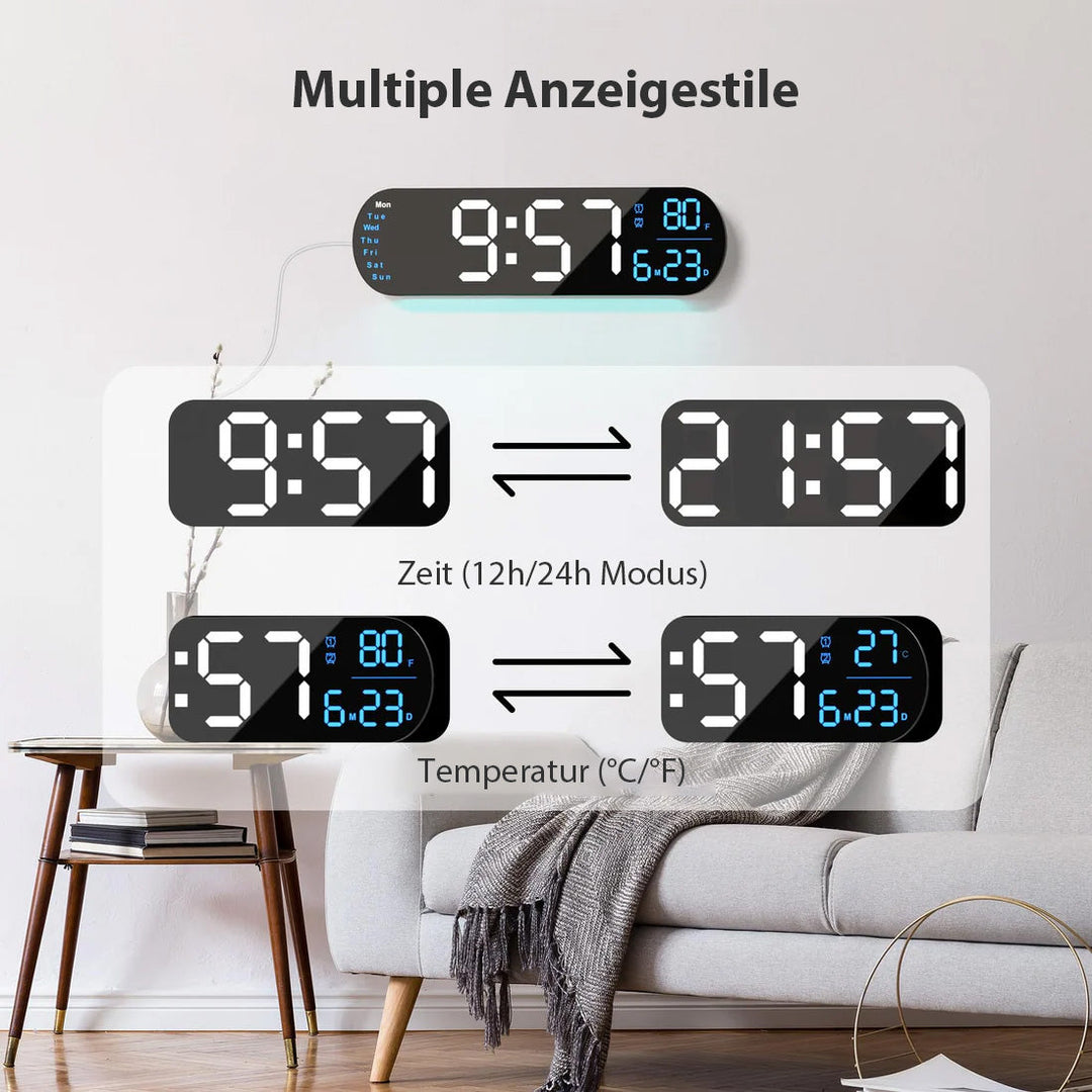 Saker multifunksjonell klokke med LED-skjerm | Luvikno