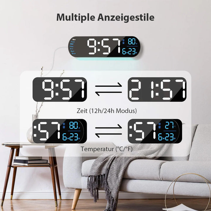 Saker multifunksjonell klokke med LED-skjerm | Luvikno
