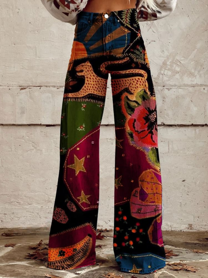 Luvik | Leveälahkeiset vintage boho housut