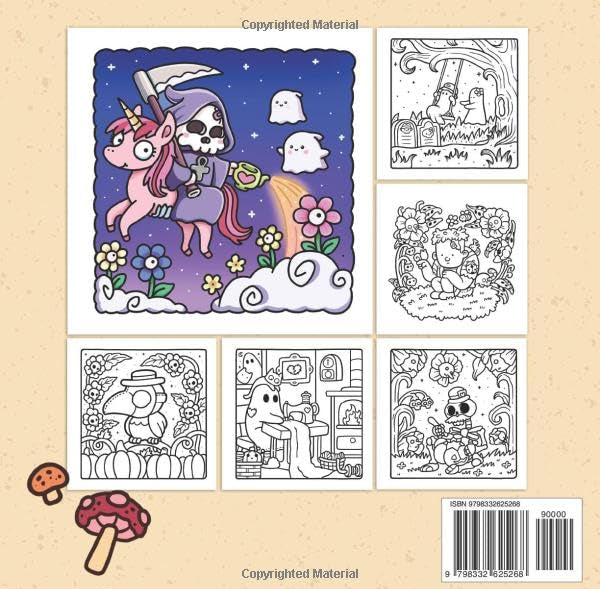 Spooky Cutie: Fargebok for Voksne og Tenåringer | Luvikno