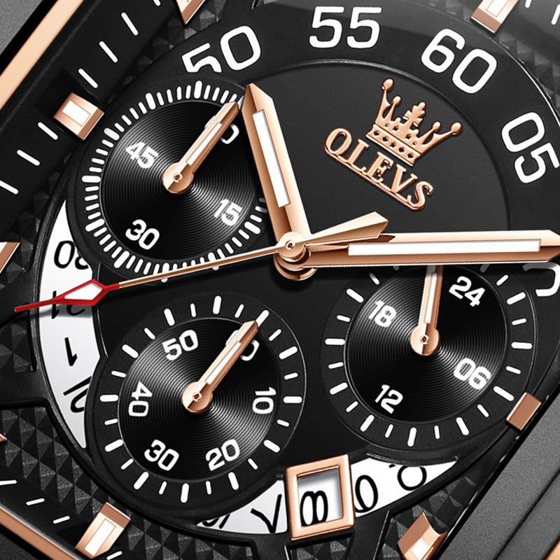 Olevs® Luminous Luxury Square Business Automatic Mechanical Watch | Luvikno