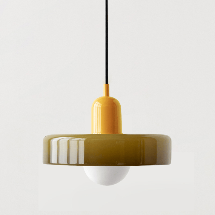 Luvikno | Bauhaus Farget Glasspendellampe for Moderne Interiører