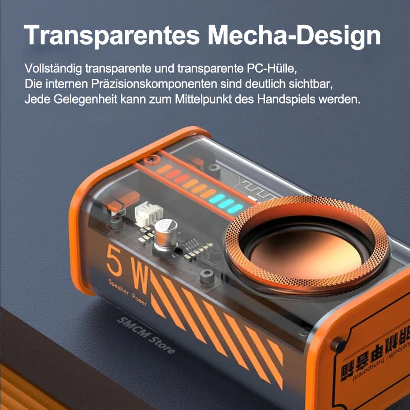 Transparent trådløs Mecha Bluetooth-høyttaler | Luvikno