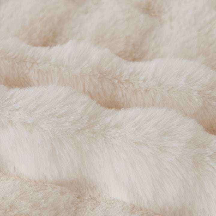 Luksus Ripple Faux Fur Sofa Deksel - Moderne, Stilig & Holdbar Sofa Beskyttelse | Luvikno