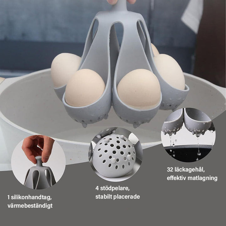 EasyPoach Silikon Egg Master — Nyt perfekt kokte egg uten stress som alle elsker | Luvikno