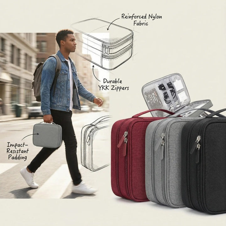 Triple Layer Tech Organizer Luvikno
