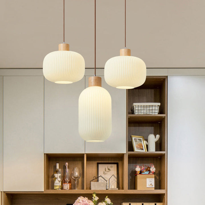 Luvikno | VintageLight - Stilig tre- og glasspendellampe