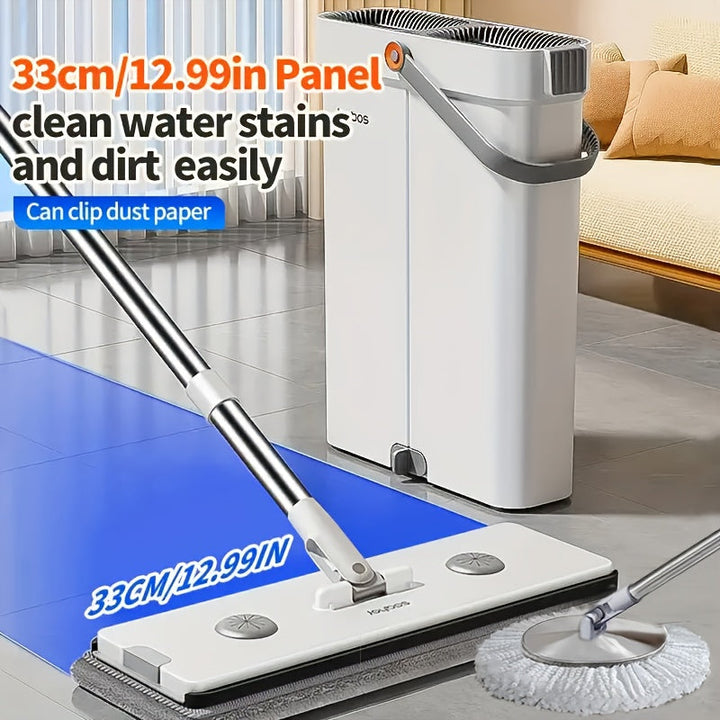 Moppesett med bøtte | 33 cm eller 40 cm flat mopp | Luvikno