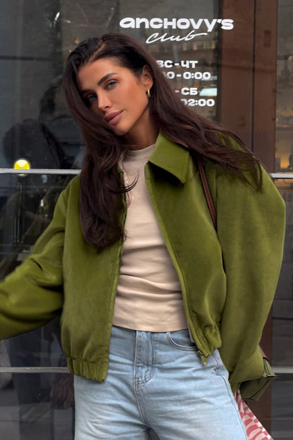 Luvik | Samettinen Baseball-tyylinen Takki