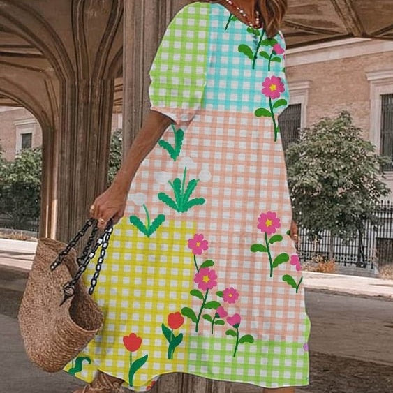 Luvik | Loose Puolihihainen Mekko Naisille