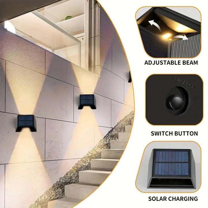 Luvikno | Trådløse LED Solvegglamper Pro - Skap den perfekte atmosfæren i hagen din!