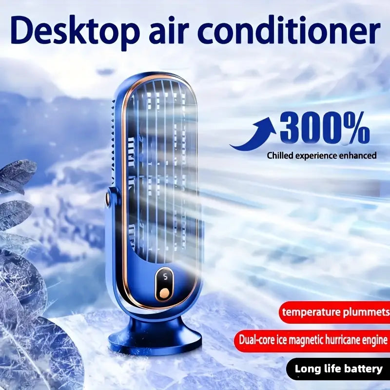 Bærbar mini luftkondisjonering med USB-lading – 5 hastigheter og 720° rotasjon | Luvikno