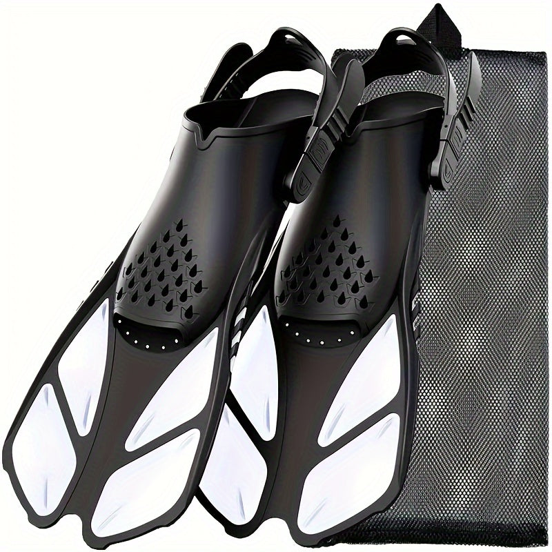 Luvikno | Snorkel finner SeaVana Glide | Justerbare & Korte | Åpen Hæl | For Reise & Fritid | Unisex