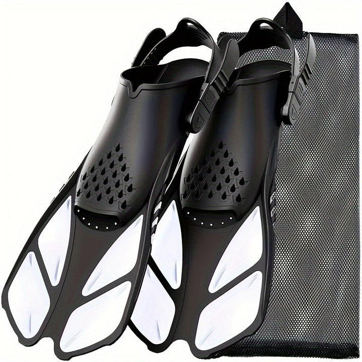 Luvikno | Snorkel finner SeaVana Glide | Justerbare & Korte | Åpen Hæl | For Reise & Fritid | Unisex