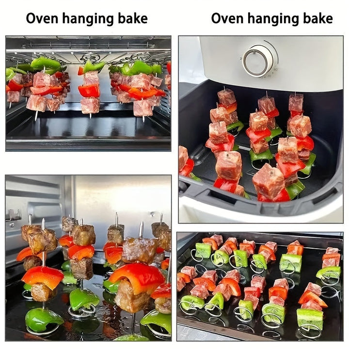Luvikno | GrillMeisterX Turbo Spyd — Perfekte, saftige spyd uten vridningsstress for din ultimate grillfest (10 deler)
