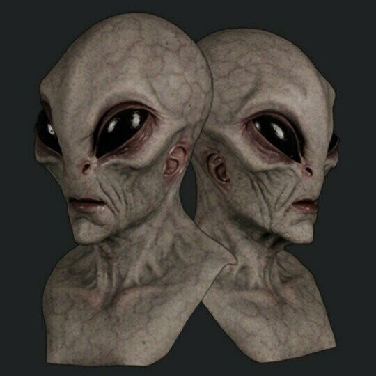 Alien-Mask | Realistiske Halloween Kostyme Tilbehør | Luvikno