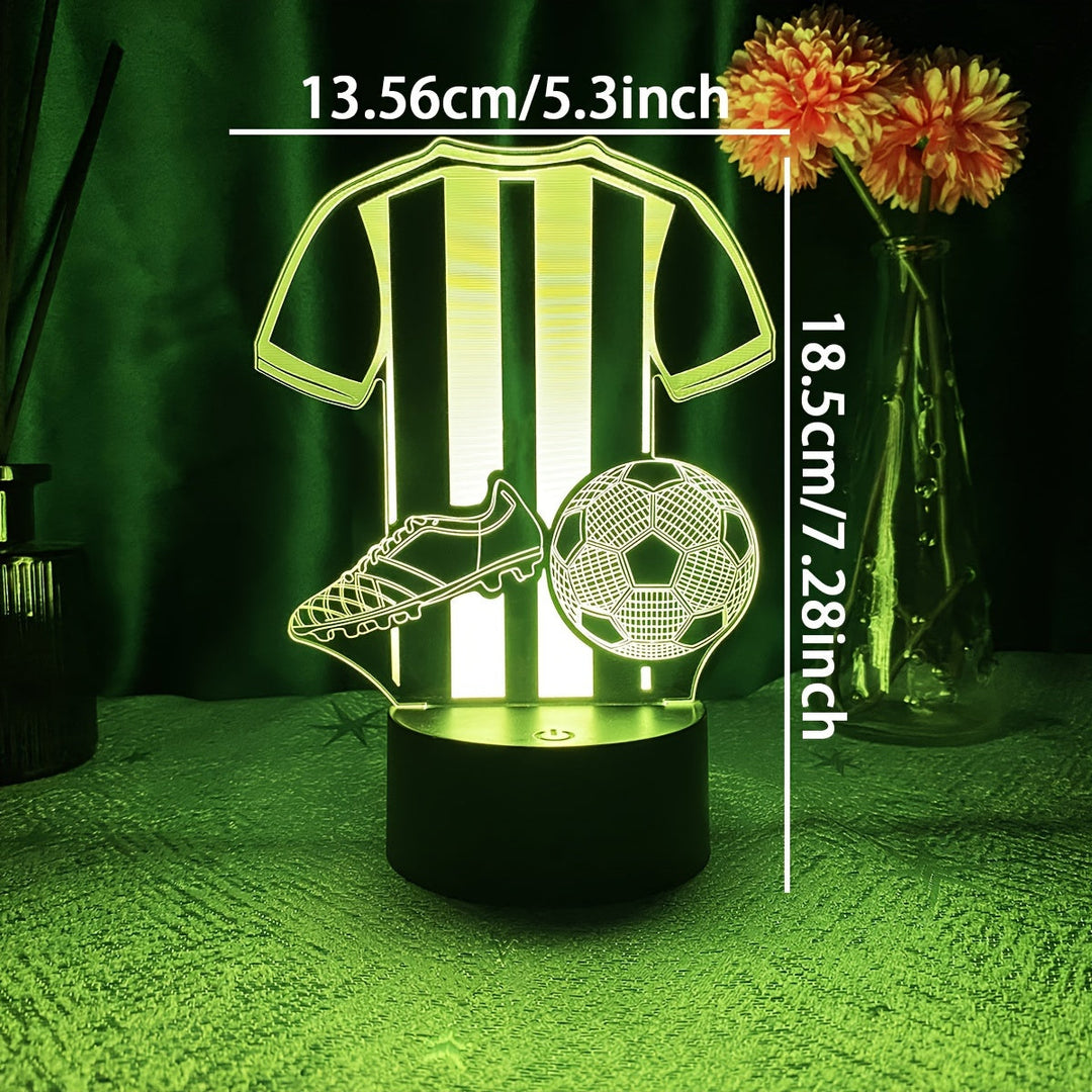 SportGlow Lampe - 3D LED Nattlys for Fotballfans Luvikno