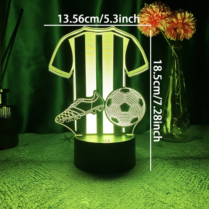 SportGlow Lampe - 3D LED Nattlys for Fotballfans Luvikno