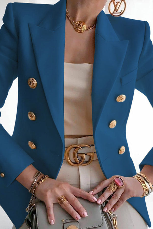Luvik | Blazer med dobbeltringning og gullknapper