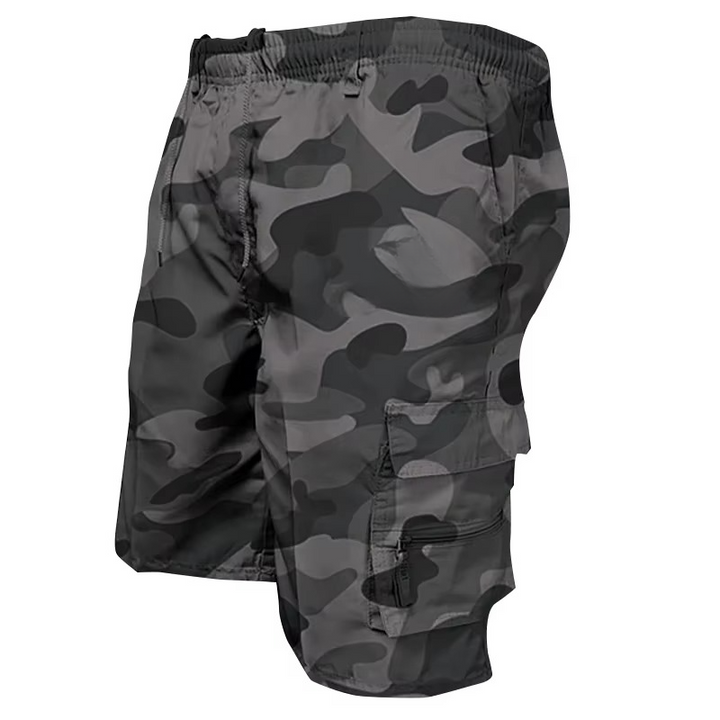 Herre's Løse Passform Cargo Shorts med Mange Lommer - Casual Sommer Utendørs Arbeidsshortser i Stor størrelse Luvikno