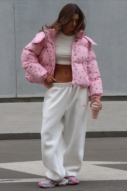 Luvik | Tulostettu Puffy Puffer Takki