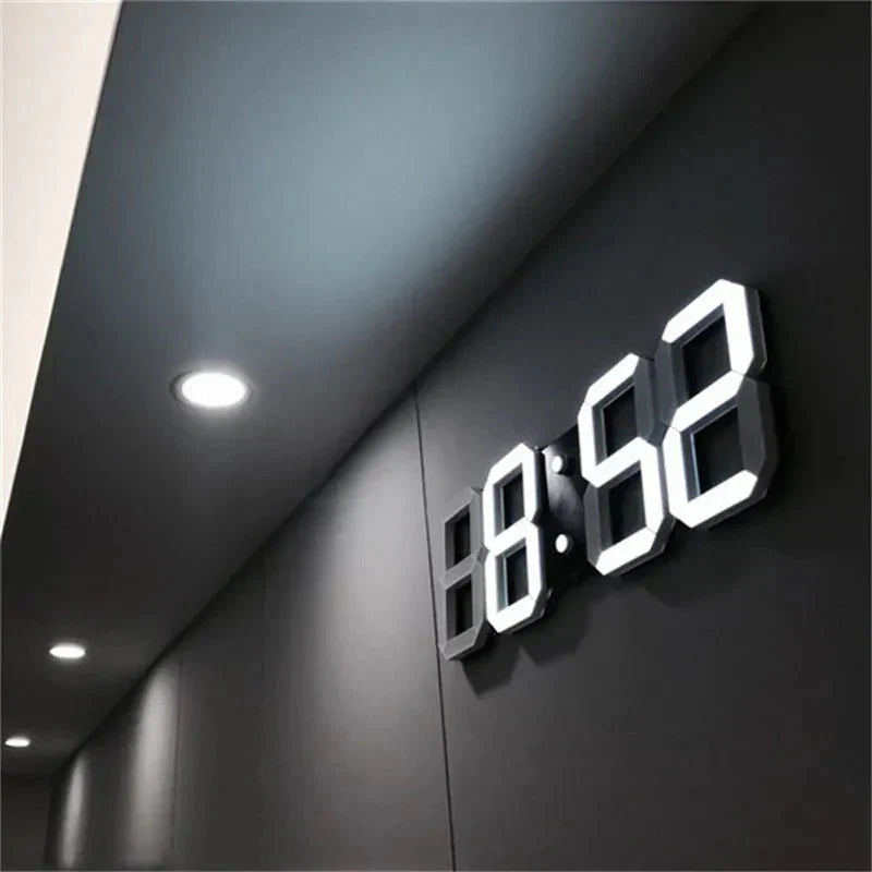GlowLuxe - Stilfull 3D LED Veggklokke | Luvikno
