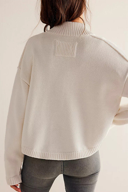 Luvik | Takki Pystykaulus Yksivärinen Neuletakki