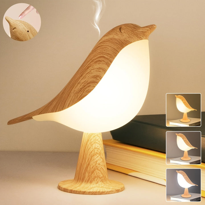 BrightNest - USB LED Fugl Bordlampe med Touch Luvikno