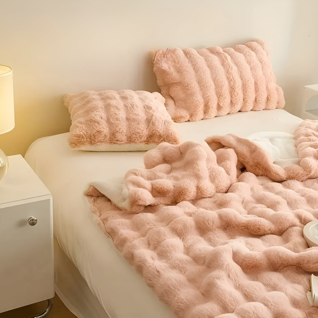 Fleece og fleece-teppe – Ekstra myk & varm | Perfekt for sofa og soverom | Luvikno