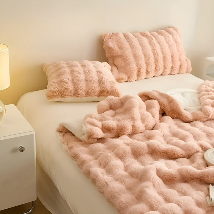 Fleece og fleece-teppe – Ekstra myk & varm | Perfekt for sofa og soverom | Luvikno