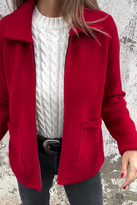 Luvik | Väri Käänne Vetoketju Tasku Vapaa-ajan Takki