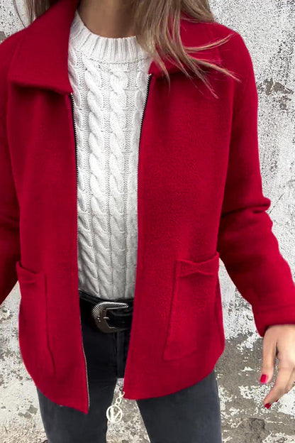 Luvik | Väri Käänne Vetoketju Tasku Vapaa-ajan Takki