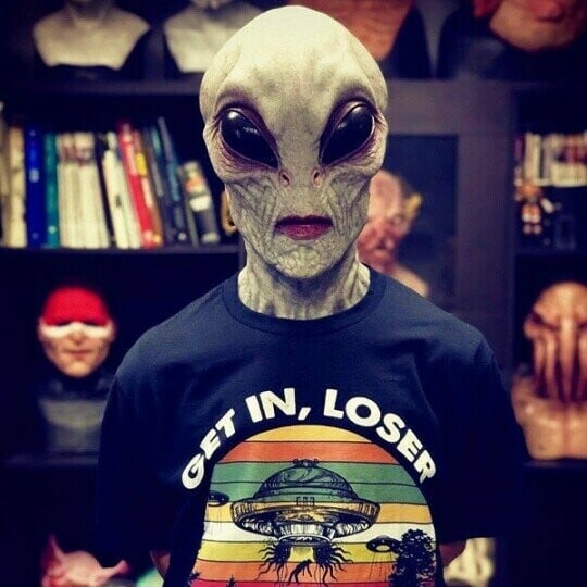 Alien-Mask | Realistiske Halloween Kostyme Tilbehør | Luvikno