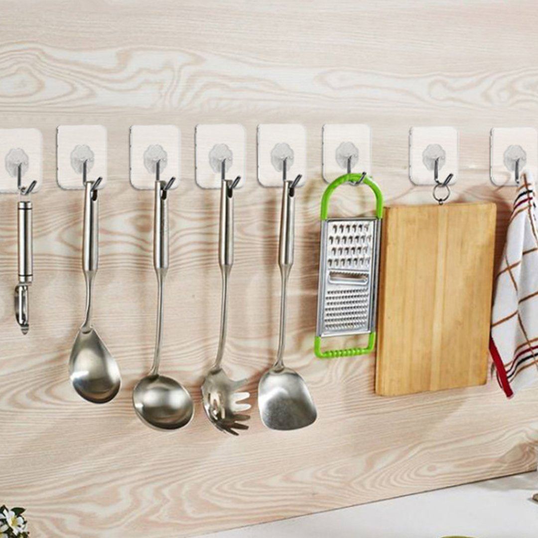 5Pcs/pakk Transparent Sterk Selvklebende Vanntett Vegghook | Luvikno