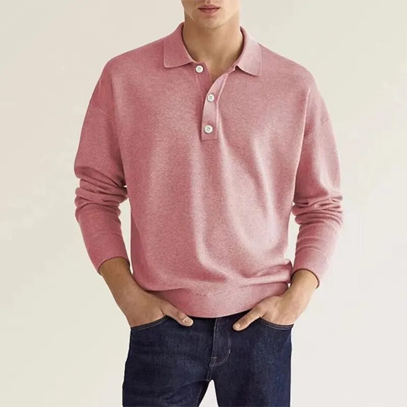 Luvik | Håndlaget polo shirt med lange ermer