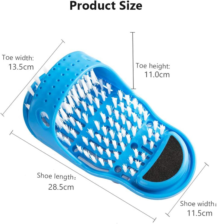 Easy Feet Rengjøringsbørste Eksfolierende Fotmassasje Slipper for Unisex Voksne, 1 Pc (Blå) Luvikno