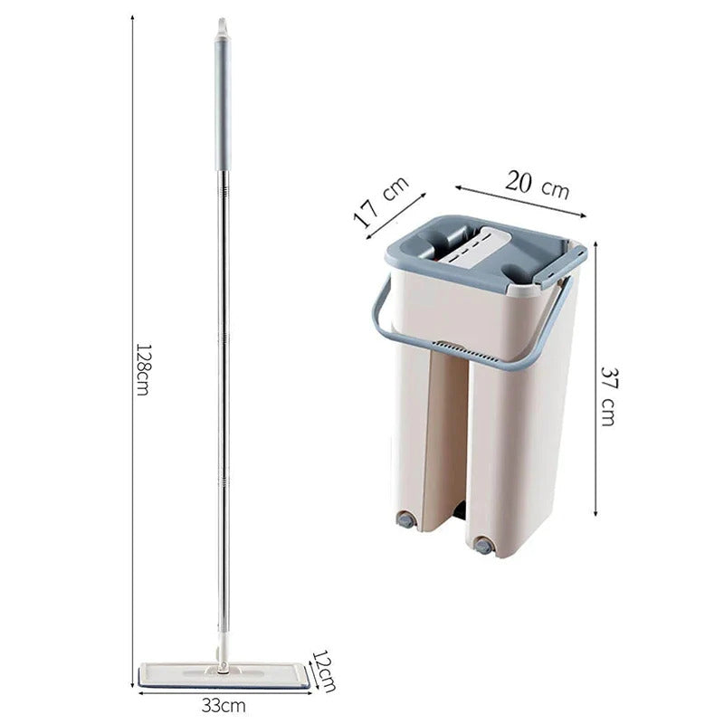 Spin Mop Bucket Med Gjenbrukbare Moppputer Luvikno