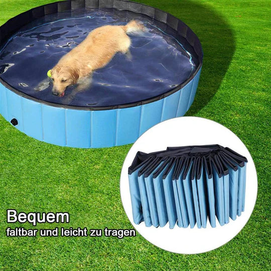 Sammenleggbar PVC hundepool med dreneringsventil Luvikno