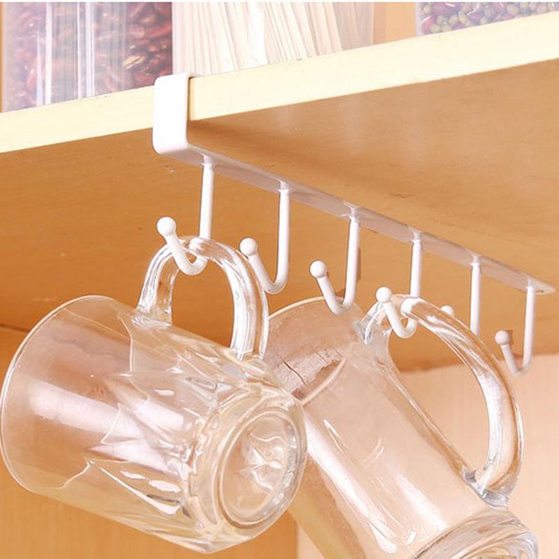 6 Kroker Hengekopp Holder Ramp Plassbesparende for Kopp Organizer | Luvikno