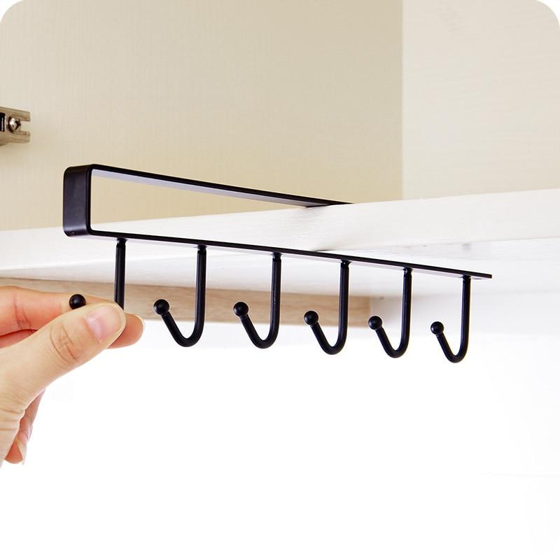 6 Kroker Hengekopp Holder Ramp Plassbesparende for Kopp Organizer | Luvikno