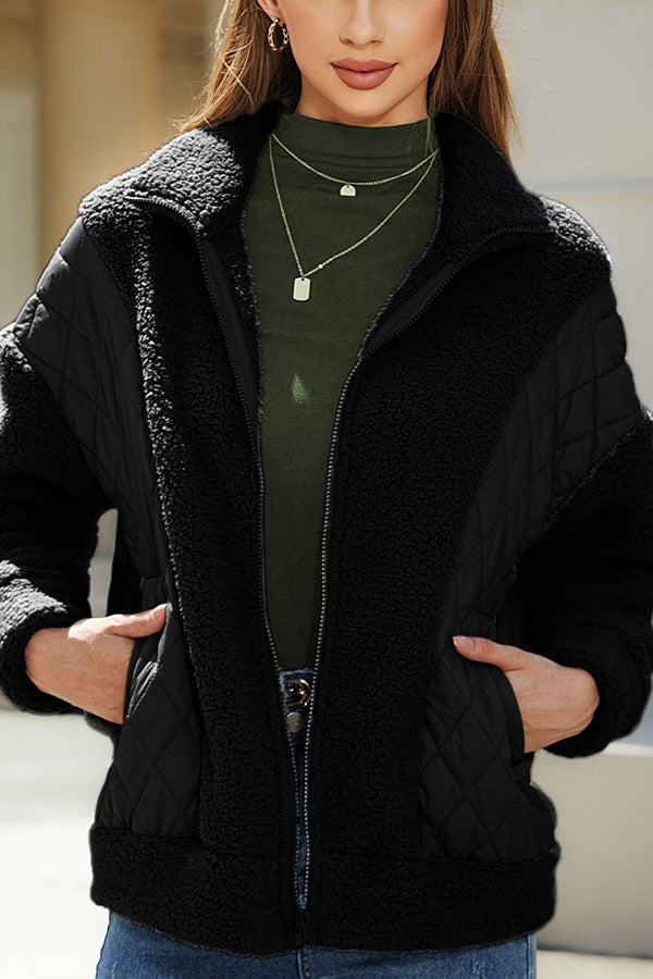 Luvik | Pitkähihaista kangasta oleva huppari vetoketjulla naisten takki