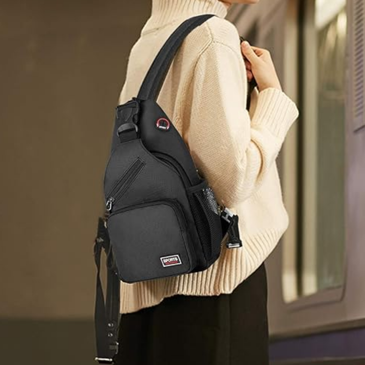 Luvikno | Damers Crossbody Bag - Lerrets utendørs skulderveske med flere bærealternativer