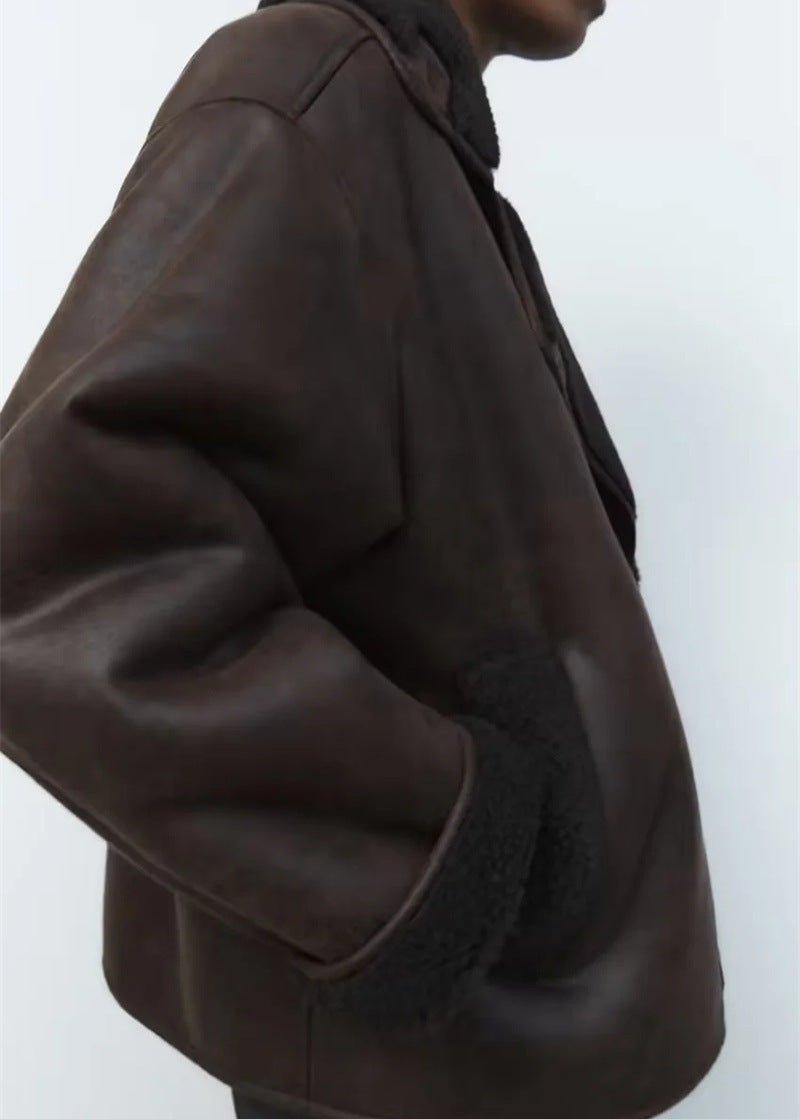 Luvik | Tyylikäs kaksipuoleinen tekonahkatakki