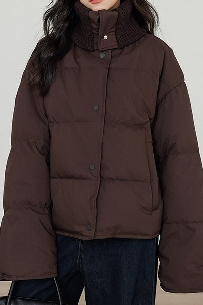 Luvik | Kauluspusero Valkoinen Ankan Untuvaparka