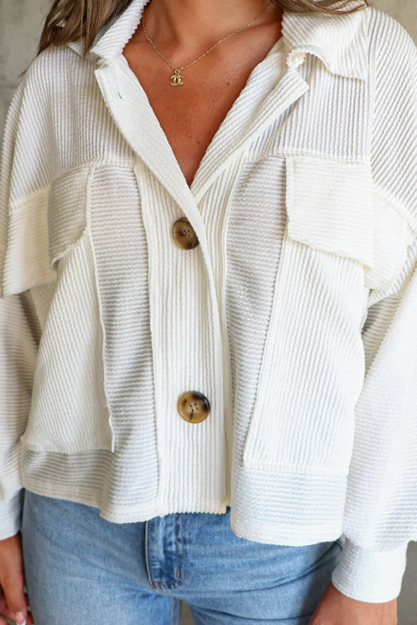 Luvik | trench stripete én-knapp jakke
