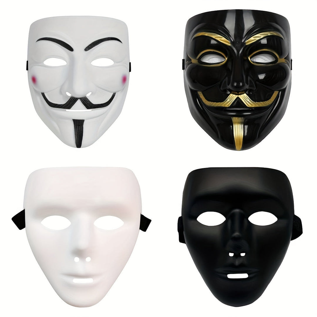 Luvikno | Men’s Full Face Plastic Halloween Mask | Anonymous Cosplay