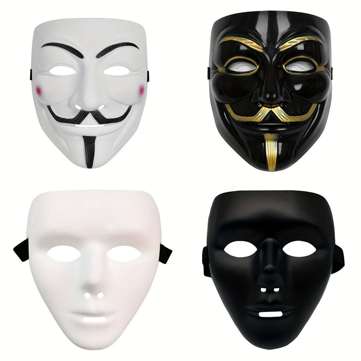 Luvikno | Men’s Full Face Plastic Halloween Mask | Anonymous Cosplay