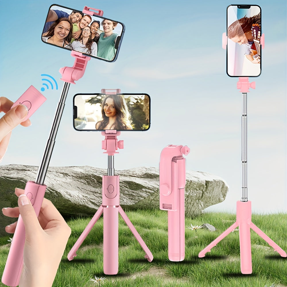 Luvikno | Fleksibel Selfie Stang med Trådløs Fjernkontroll og 360° Rotasjon – Kompakt Selfie Stang for iPhone og Reisende