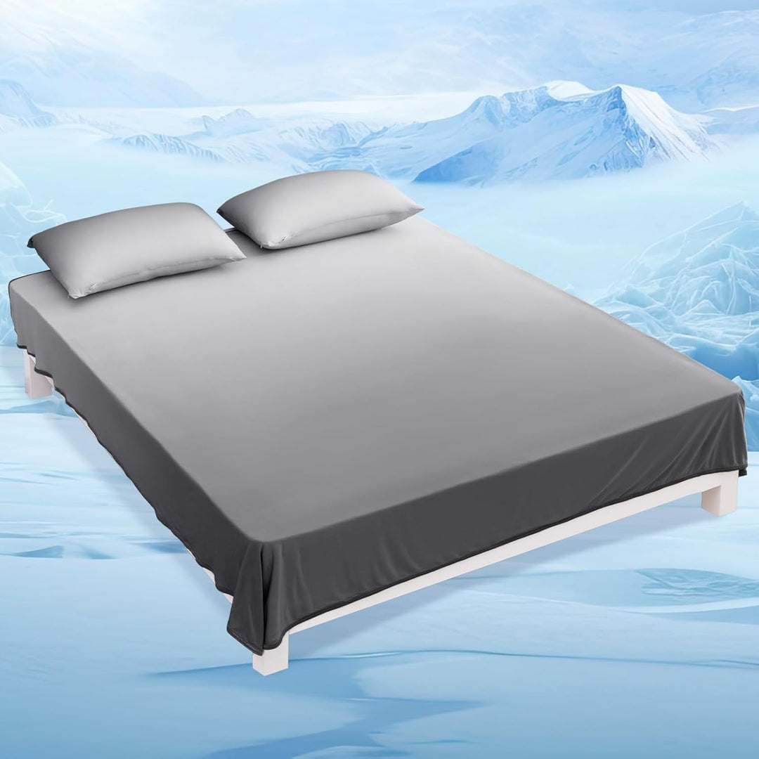 Q-Max > 0.5 Gradient Gray Cooling Blanket – Dobbelt-Sidig, Pustende & Maskinvaskbar | Luvikno
